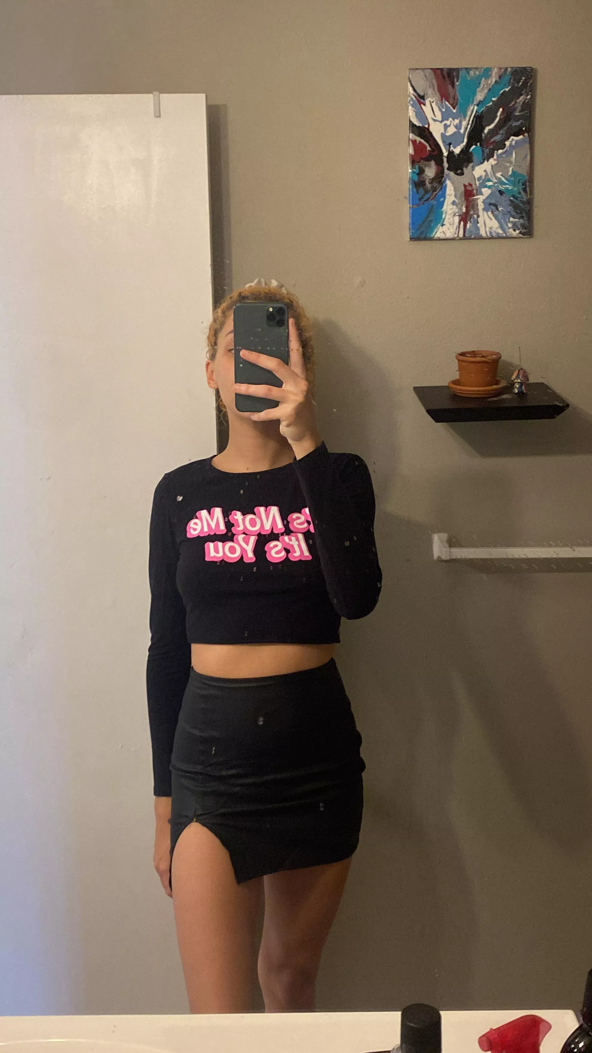 Short n leather wonder what’s underneath ? posted by Alyssaannee