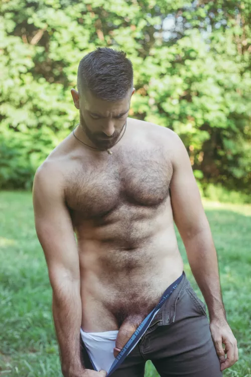 Should I take off my pants? I love being a tease ;) by hairy_man2