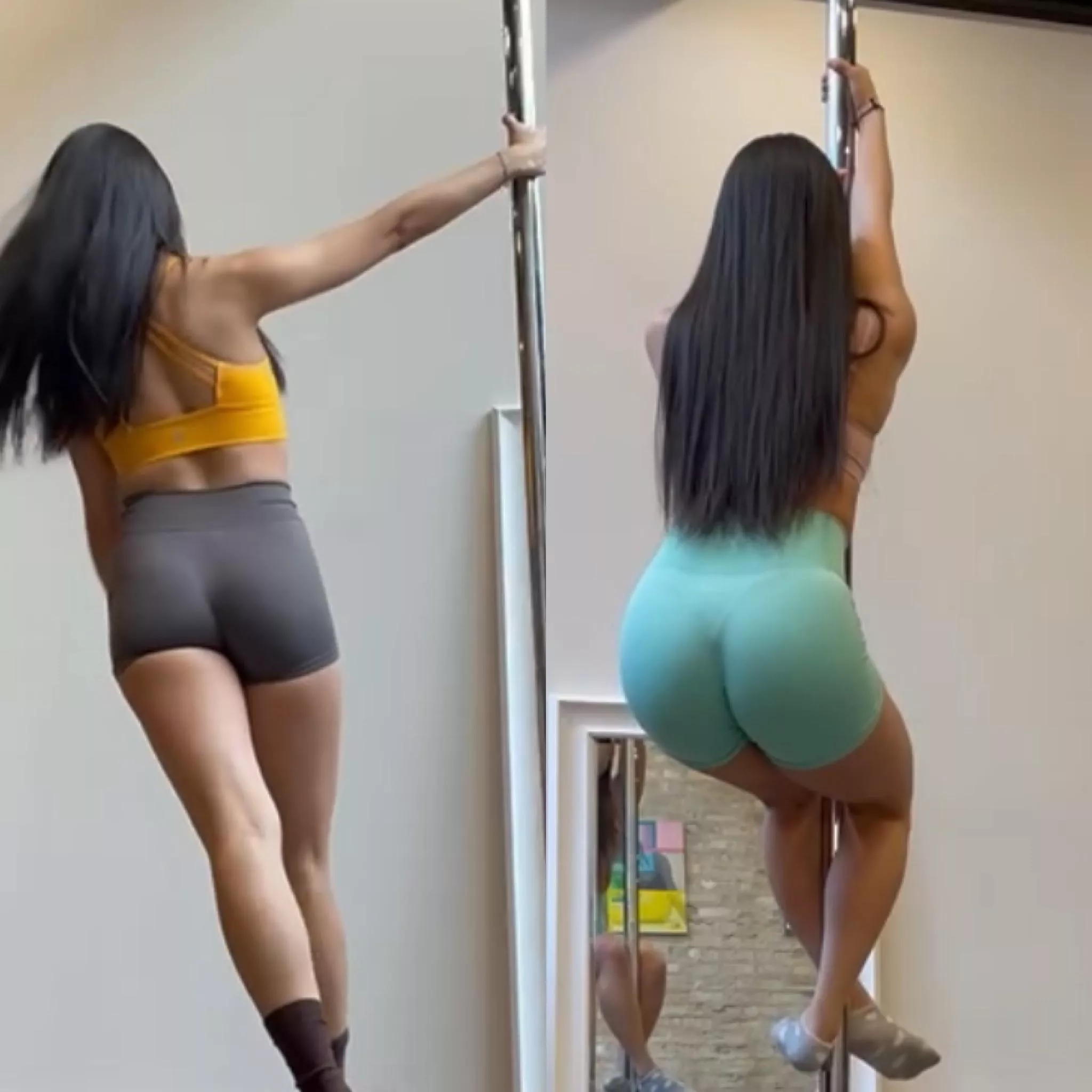 Should I wear my gray or green shorts to strip class? posted by lilwafflecone