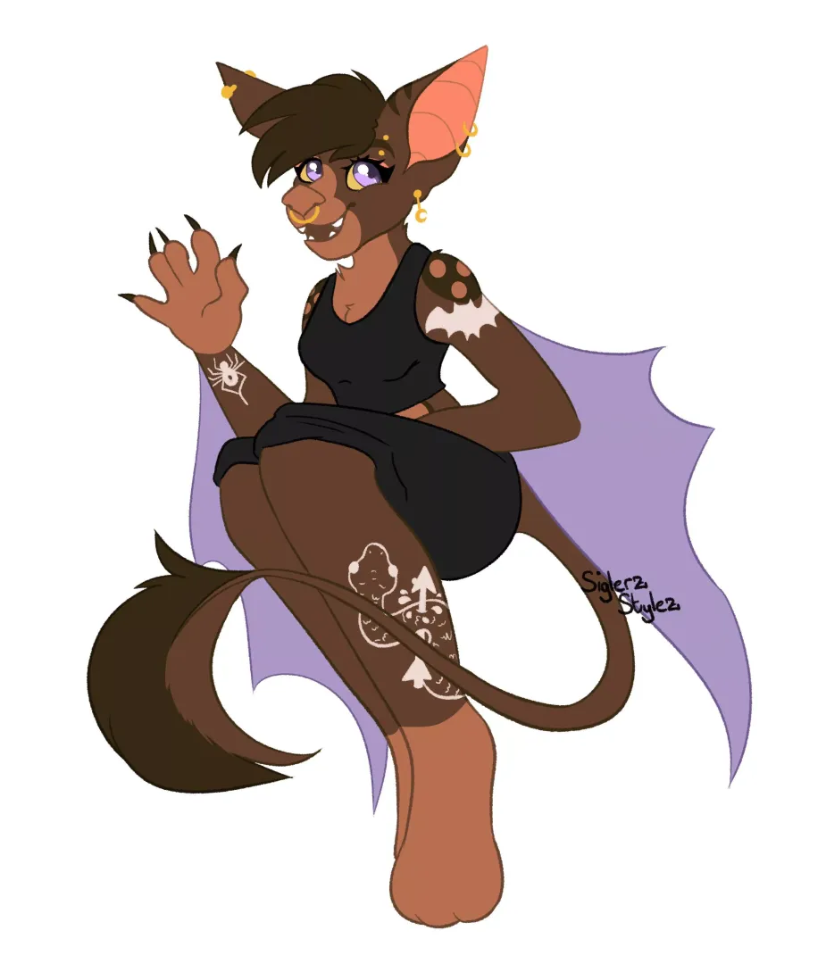 Show me your bat fursonas 💕 Art by me posted by Narrow_Ad_1521