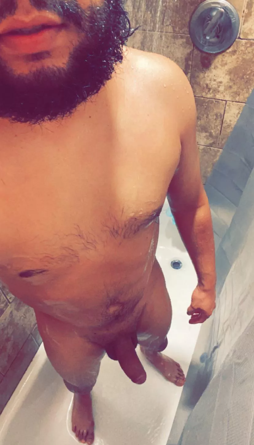 Shower with a boner… posted by ninjasmack69