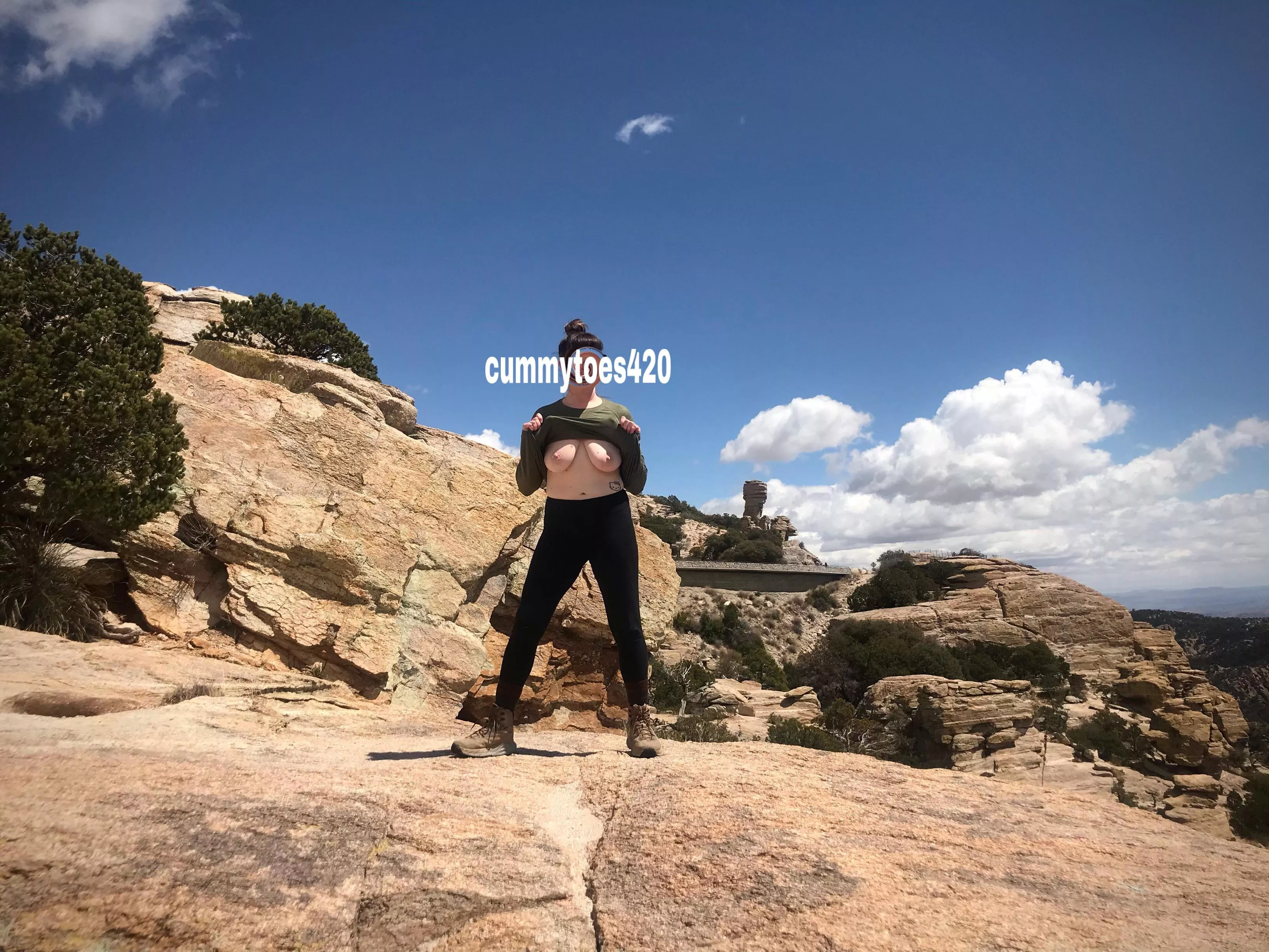 Showing off at a popular tourist spot. posted by cummytoes420