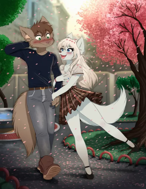 Silas and Sophia from the story The Jackal that Cried Wolf by ImaginationPersona. Art by lemur2003. Link to their story in the comments. by PkmnTrainerLucas