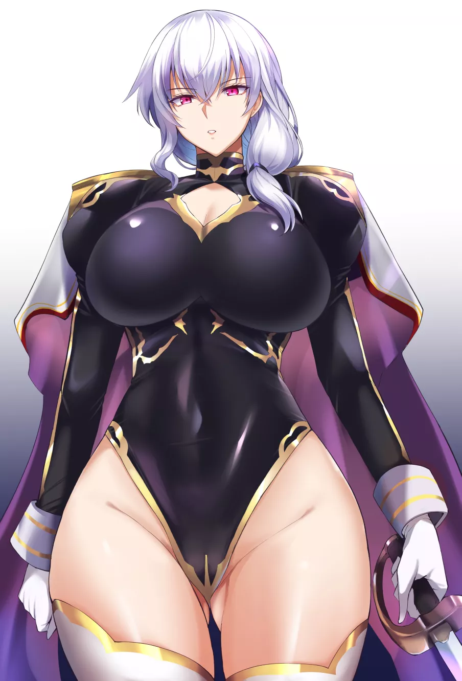 Silver-Haired Knight Highleg Leotard (Kumakichi) [Original] posted by sequence_string