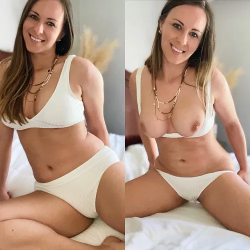 Simple white bikini (34f) by eroticnaturegirl