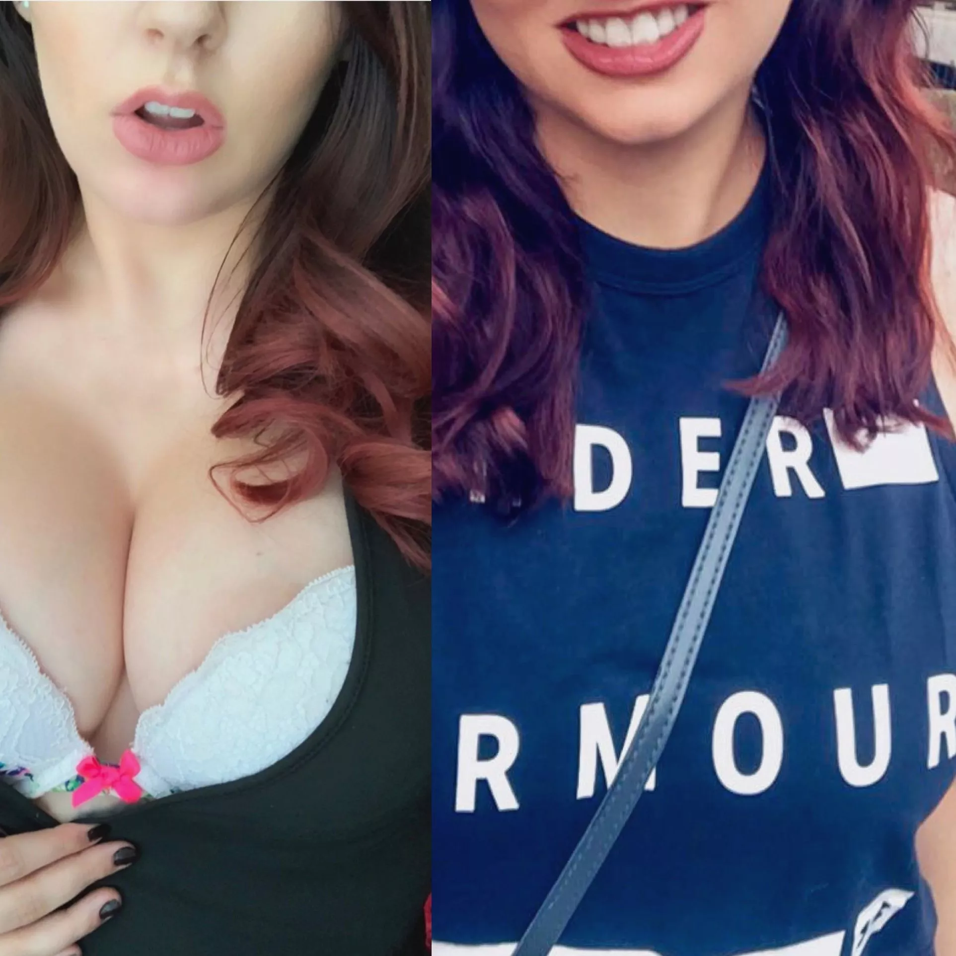 Since startnig my bimbo journey. From sports bras to push up bras! Love showing off, anyone have suggestions for improving further? posted by judgebobcat