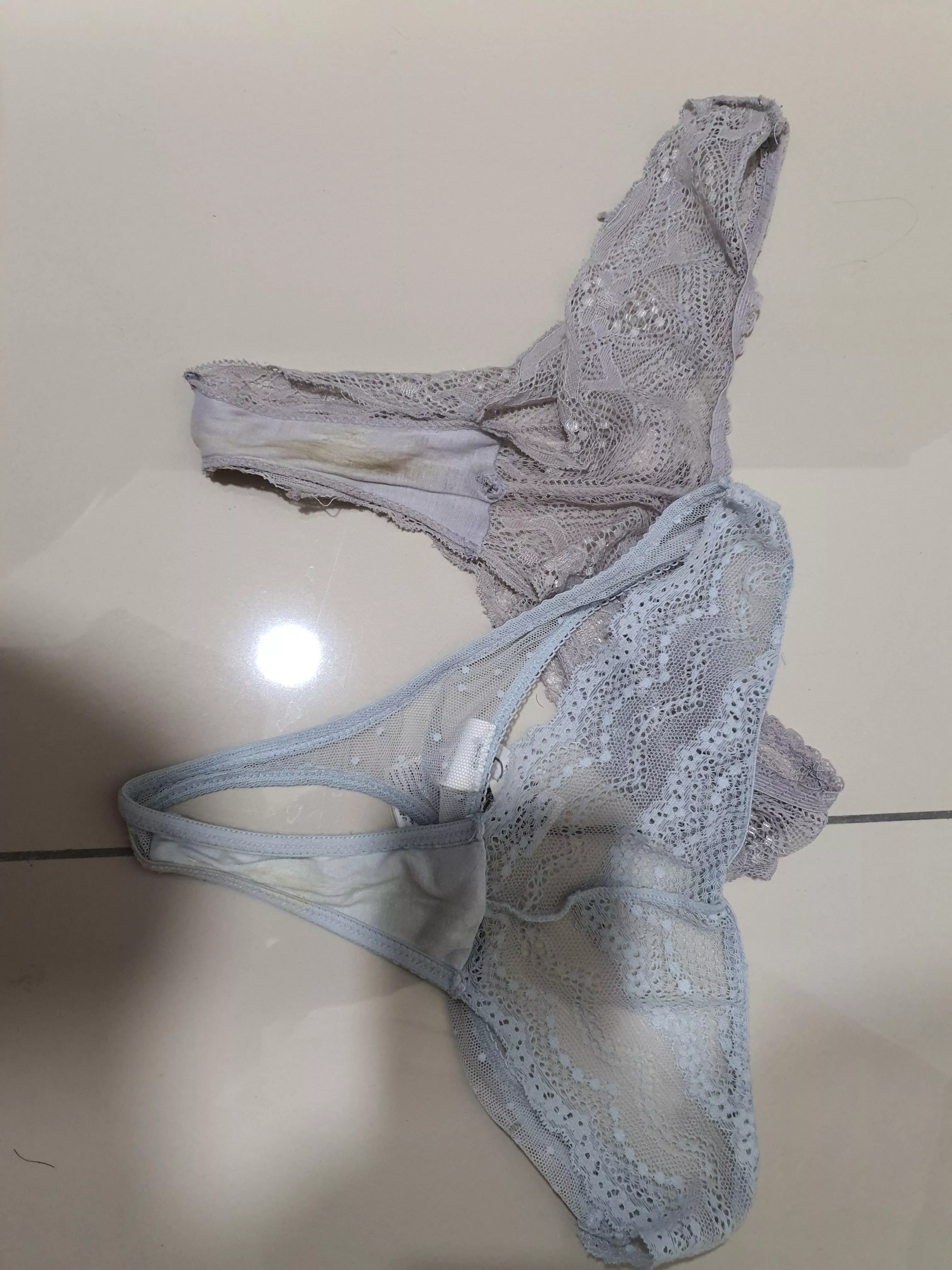 Sisters dirty thongs, check out my profile to see me cum in them posted by pantywhiteboi