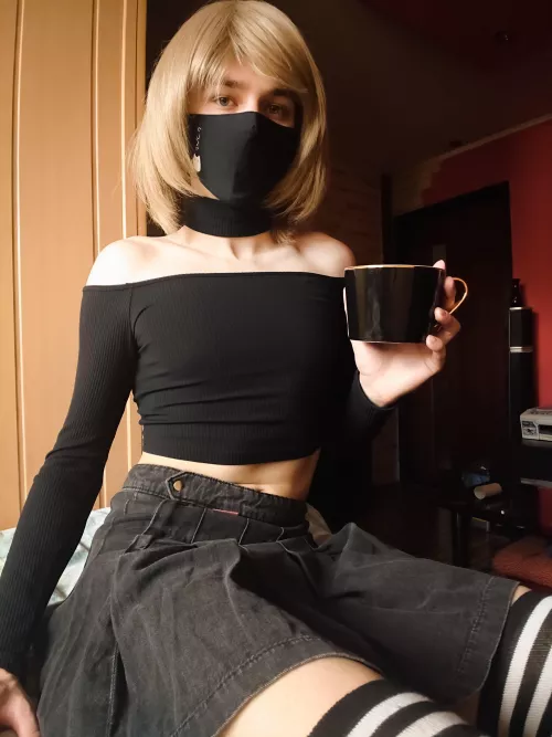 sit on my lap and have coffee with me? ☺️ by ItsuFemmie