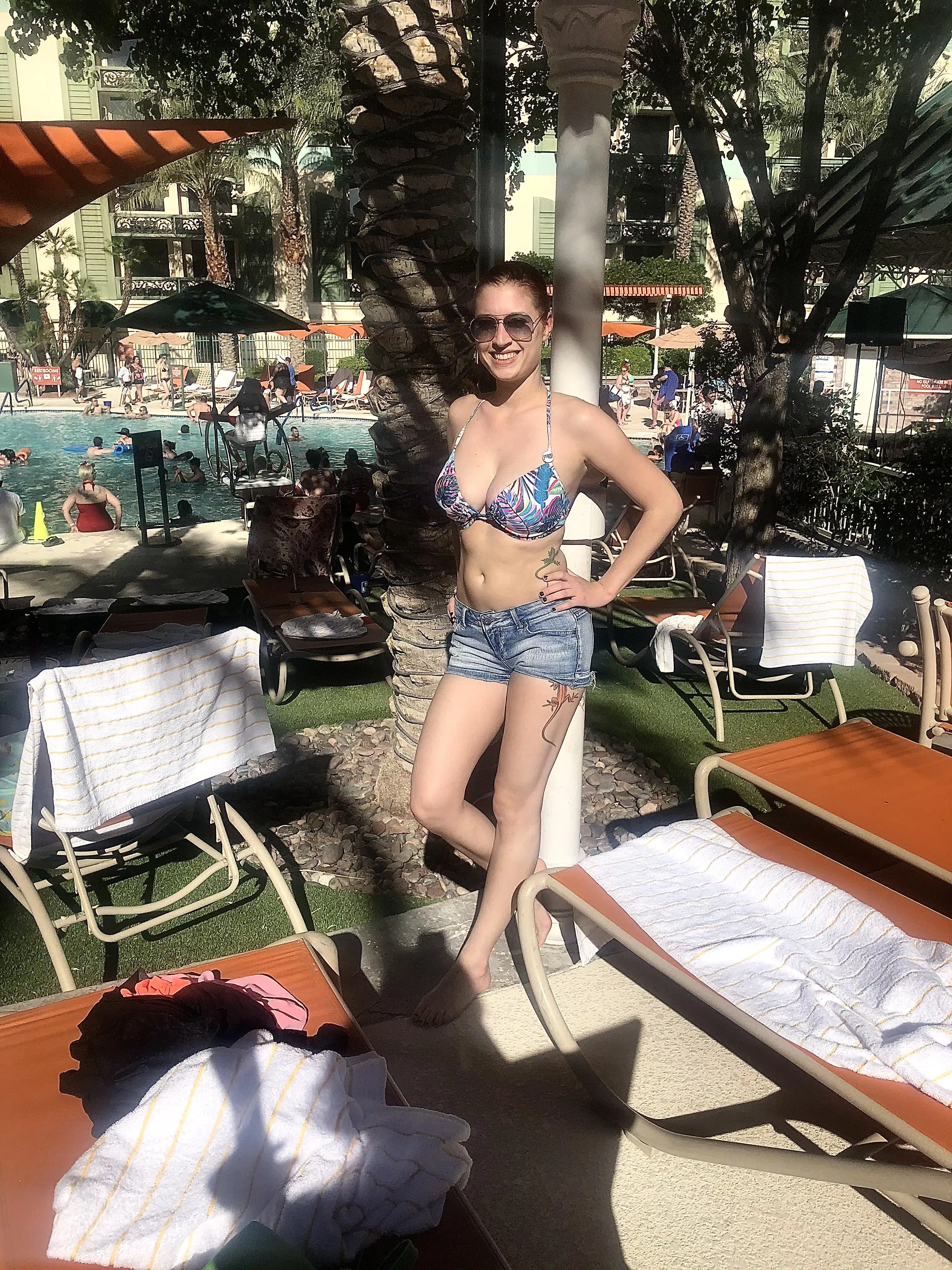 skintight jean shorts make me feel so hot! posted by JovialLizardPerson