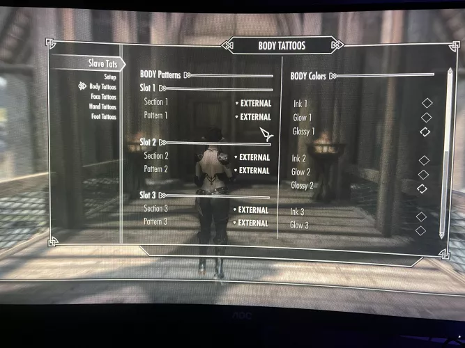 Slavetat problem. Can’t equip body tattoos. Works on followers. by hancoj09