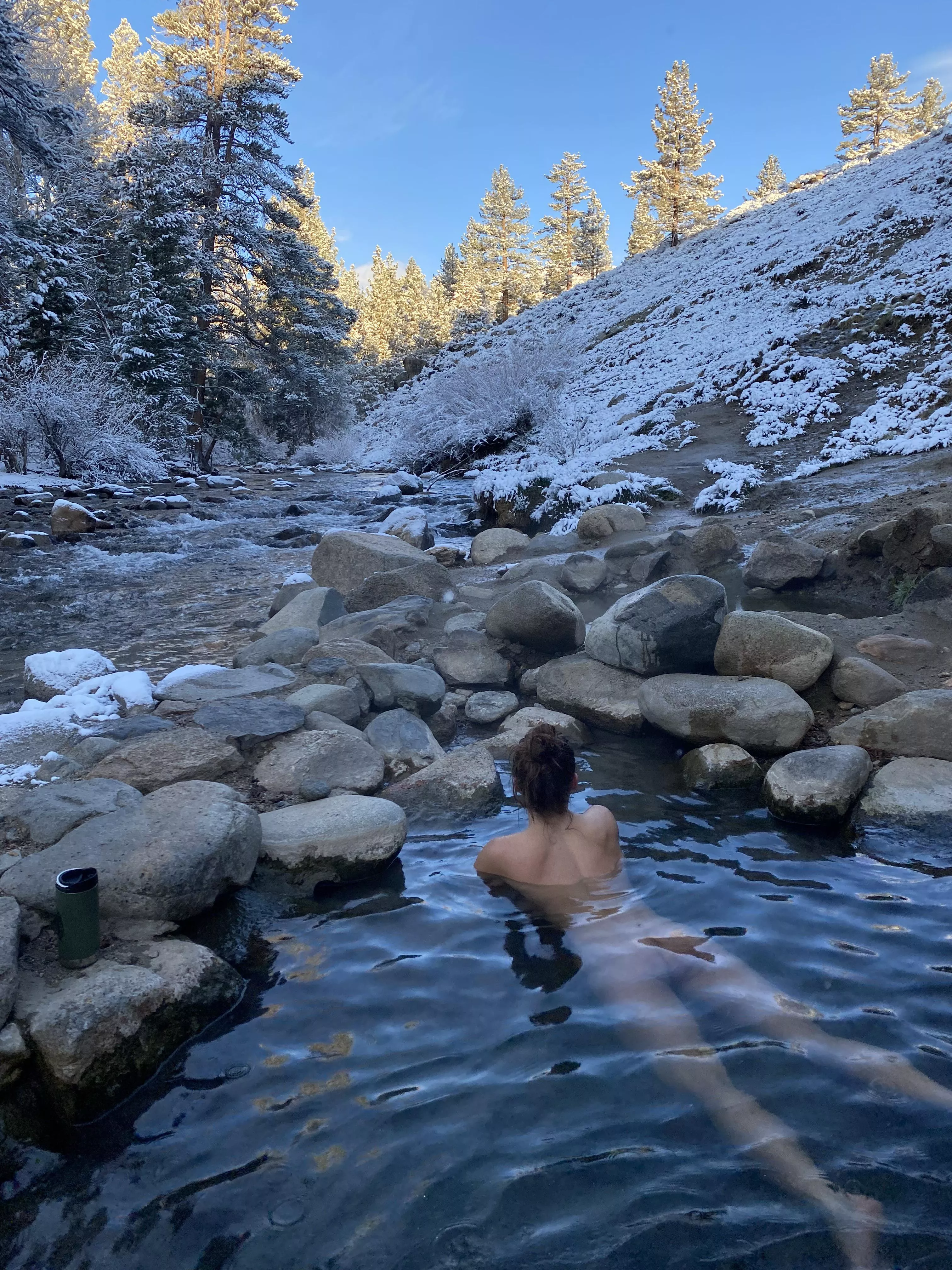 Sleeping in a tent in the snow to wake up to this = worth it! ❄️ posted by hummingbirdrising