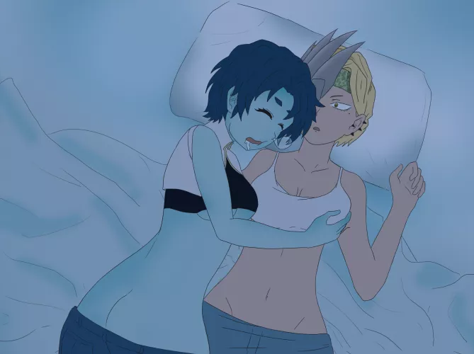 Sleeping on the same bed (PoggeseH) by Happy_Argument4286