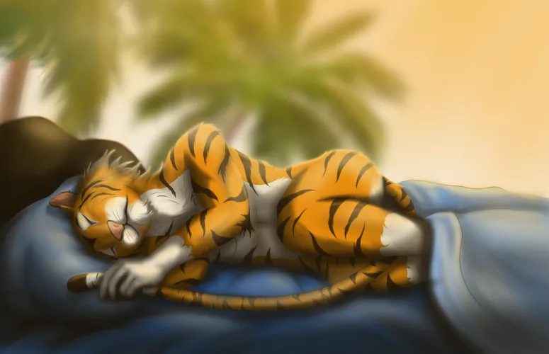 Sleeping Tiger, something something... (Art by Me) by Garrwolfdog