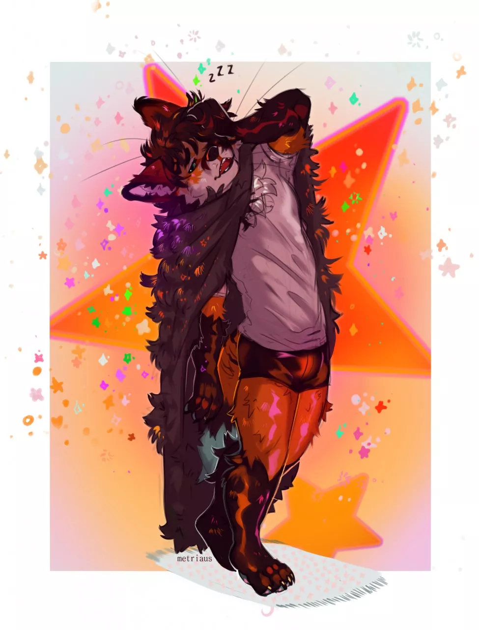 Sleepy (art by Metriaus) posted by Bonkers_Reee