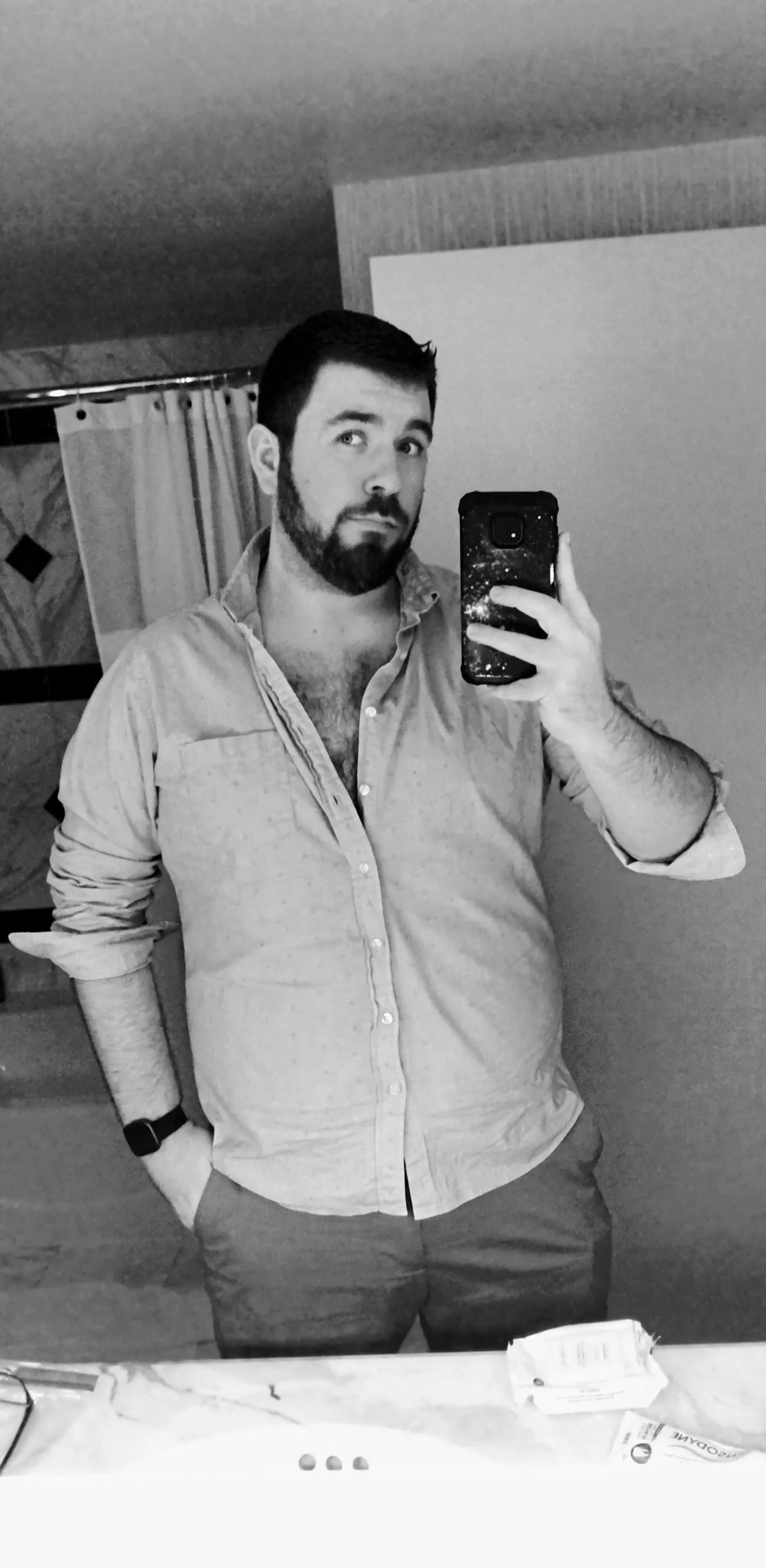 sleeves up, chest out, that's the way I like to fuck. posted by Bussy-Burt