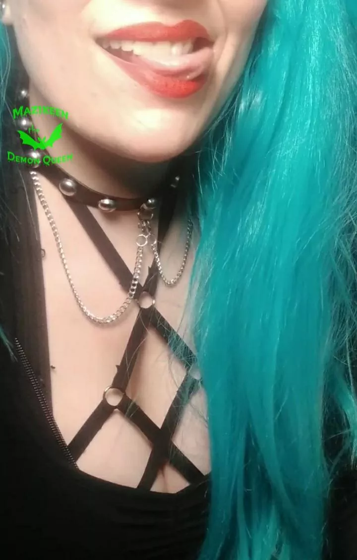 sly sinister tongue posted by MazikeenDemonQueen