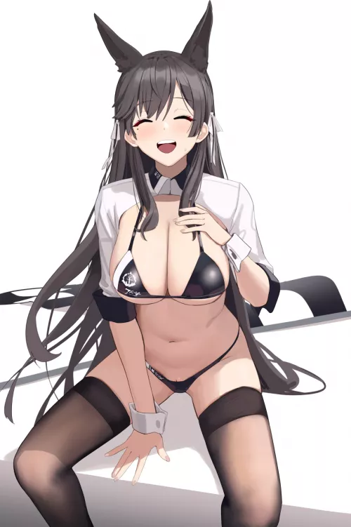 smiling atago (azur lane) by Callandor34