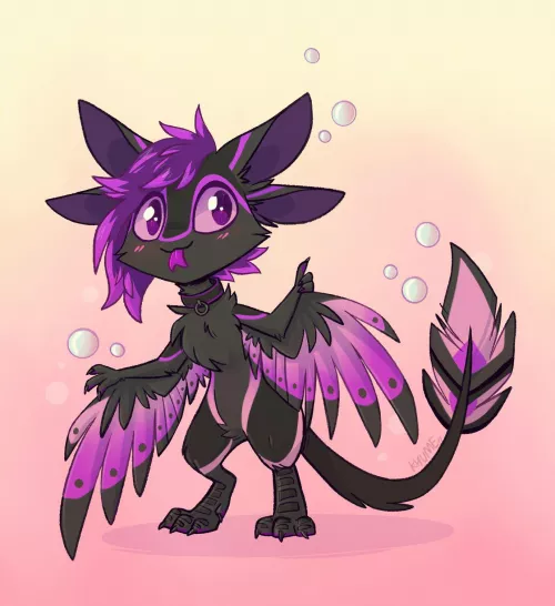 Smol avali blep! An adorable commission I got to draw [art by me @kazunekomori] by kazunekomori
