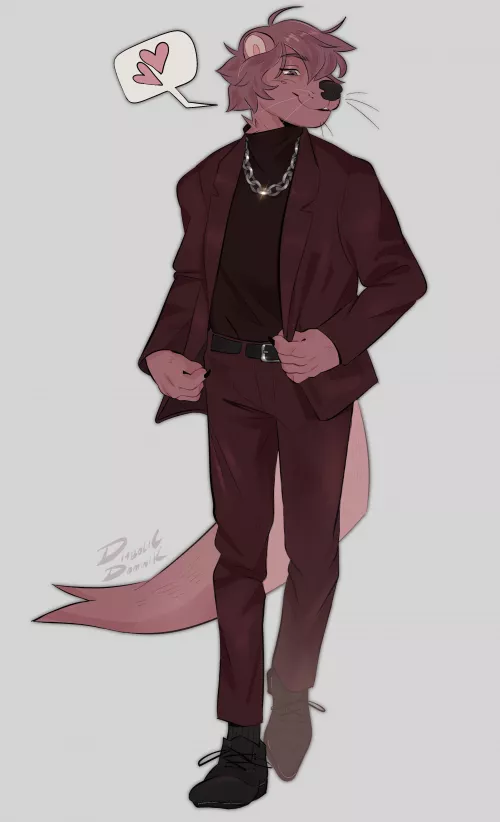 snazzy otter ( art by me, @diabolic. dominik) by Lemoncigars