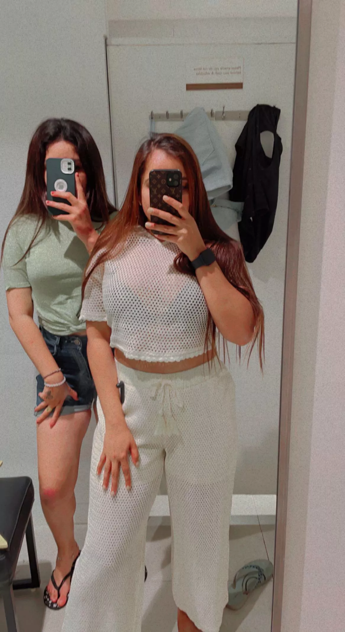 Sneaking together into Changing rooms [F][F]😈 posted by lustyananya