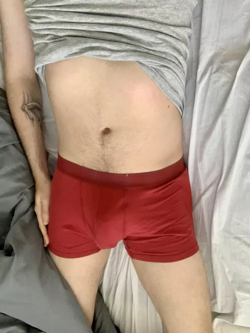 So I slept over at my friend’s place. He and his flat mates got to see me bulging around. by twinxter