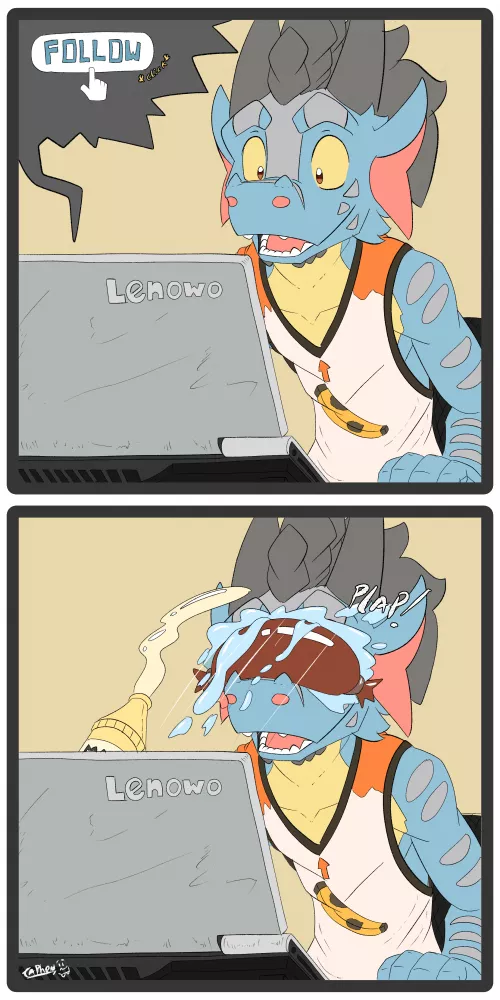 So many cool furry artists on twitter that i want follow back with my SFW account, but........ (art by me @taphenortohgjen) by Tohgjen