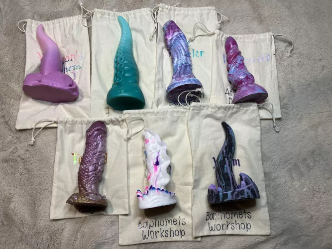 So many toys so little time I’ve had these beauties a few weeks and haven’t gotten to use them yet. My toy box just keeps growing so fast. And we have four more customs on order. by MeOhMy24