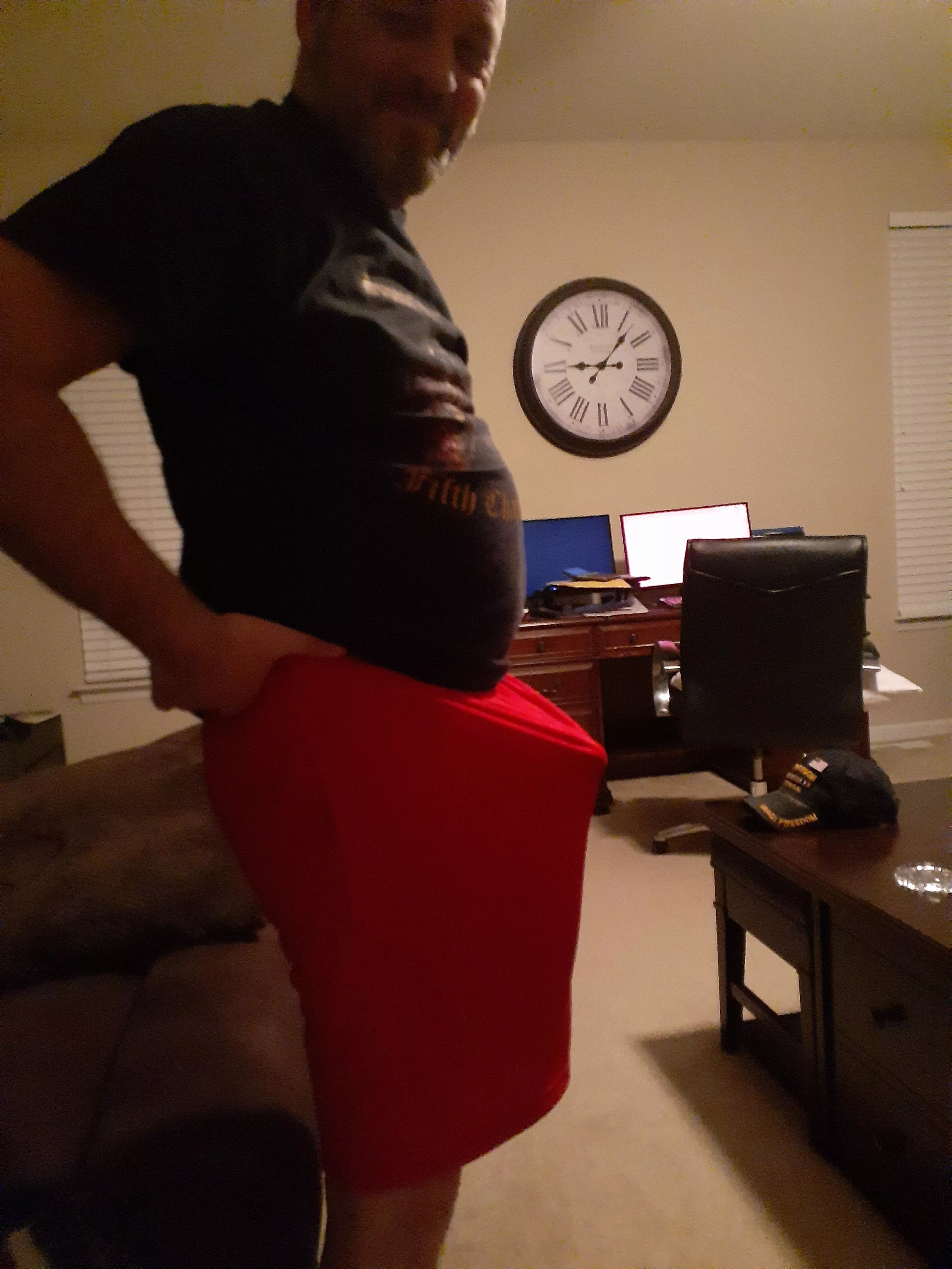 So my girlfriend and I were making out on the couch and when I got up to go to bed....this happened 😁 She was pretty proud of herself too!! 🤣😂 posted by scully8169