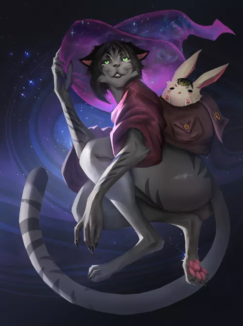 So this is my wizard-cat fursona :3 (art by me @peeachmimi) by Peaachmimi