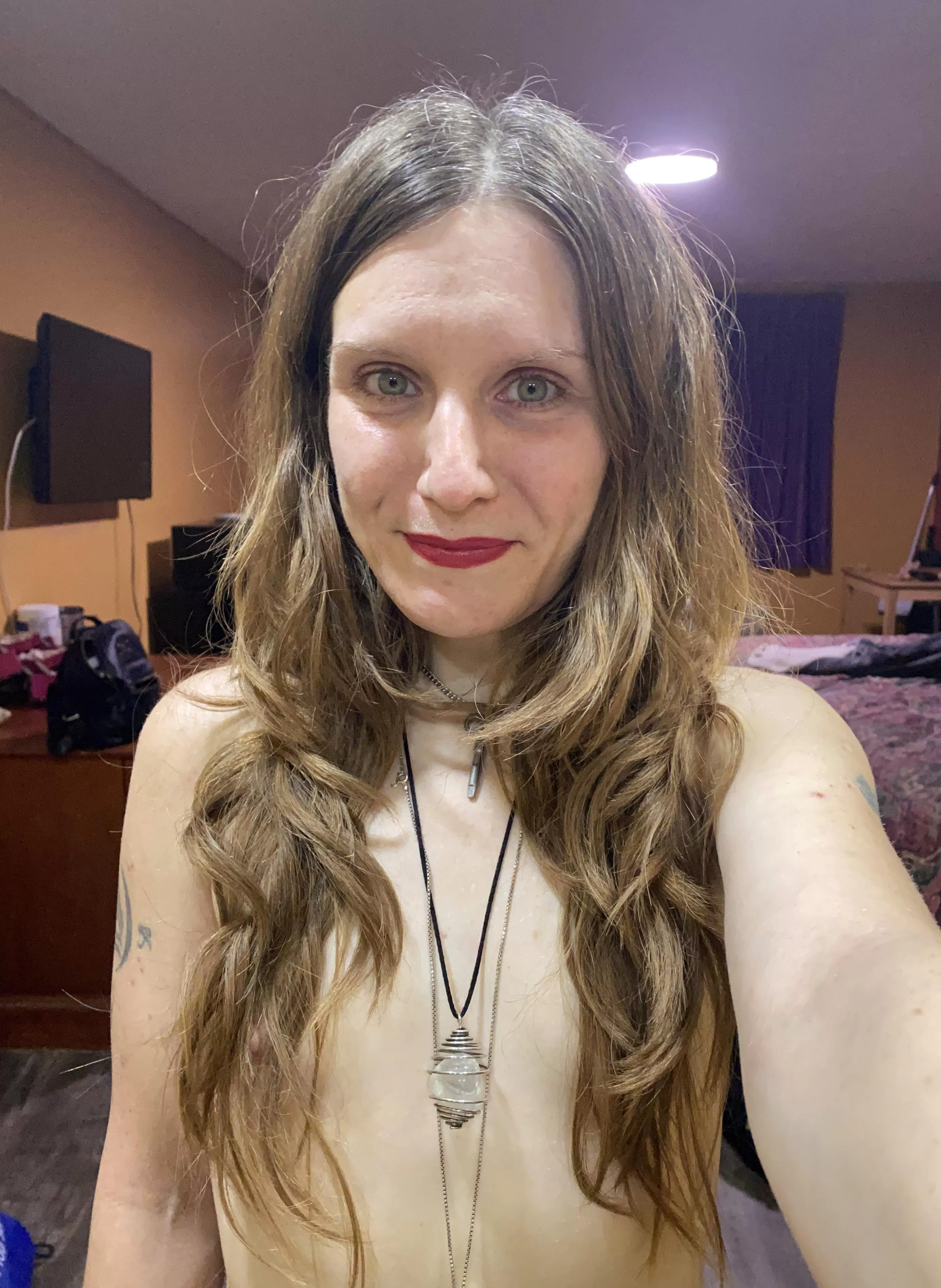 So tiny, my hair completely covers them ☺️ posted by CosmicGothic72