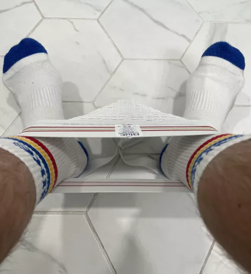 Socks and jockstrap post gym 💪🏼 Check out my link in profile! by JockFeet87