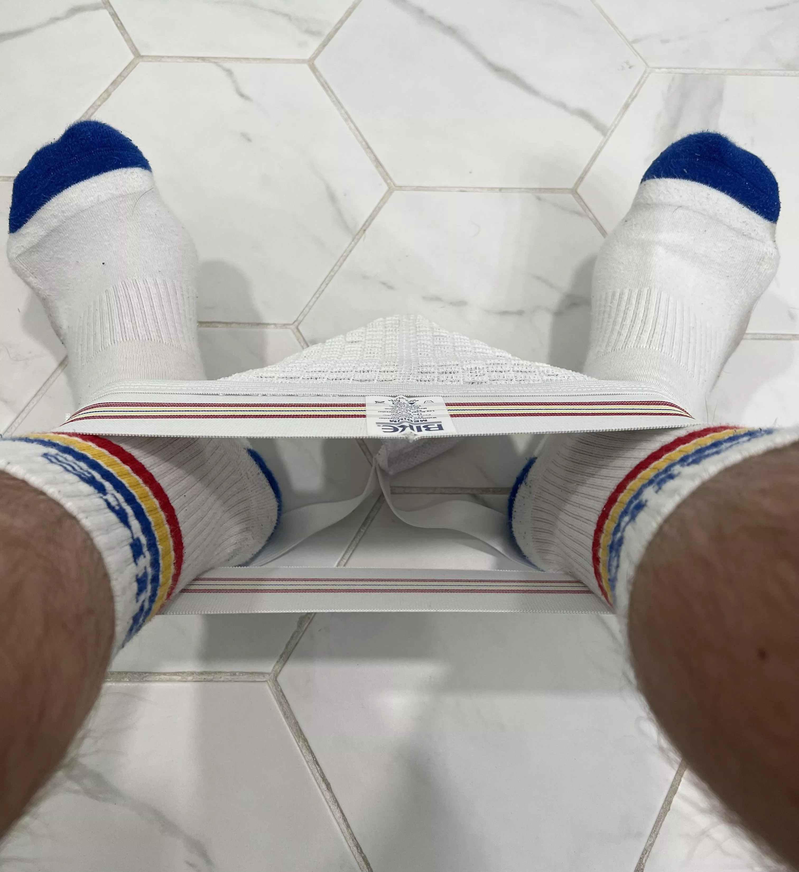 Socks and jockstrap post gym 💪🏼 Check out my link in profile! posted by JockFeet87