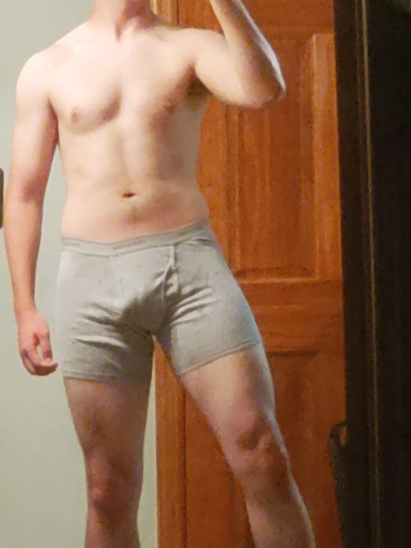 soft bulge. not much but just wanna show off more body progress🙃 posted by hardpghguy