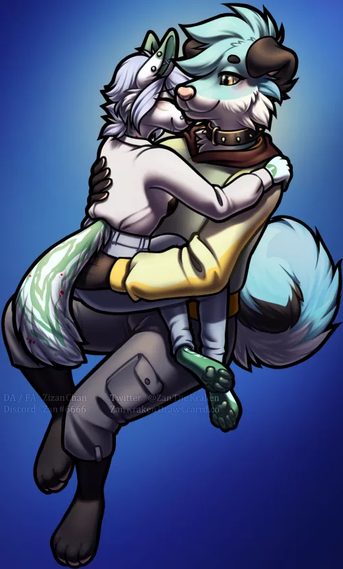 Softest hugs (commission, art by me) by ZanKraken