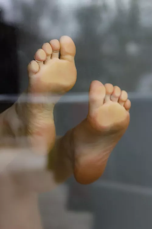 Soles on a window! by Cavalieri_feet