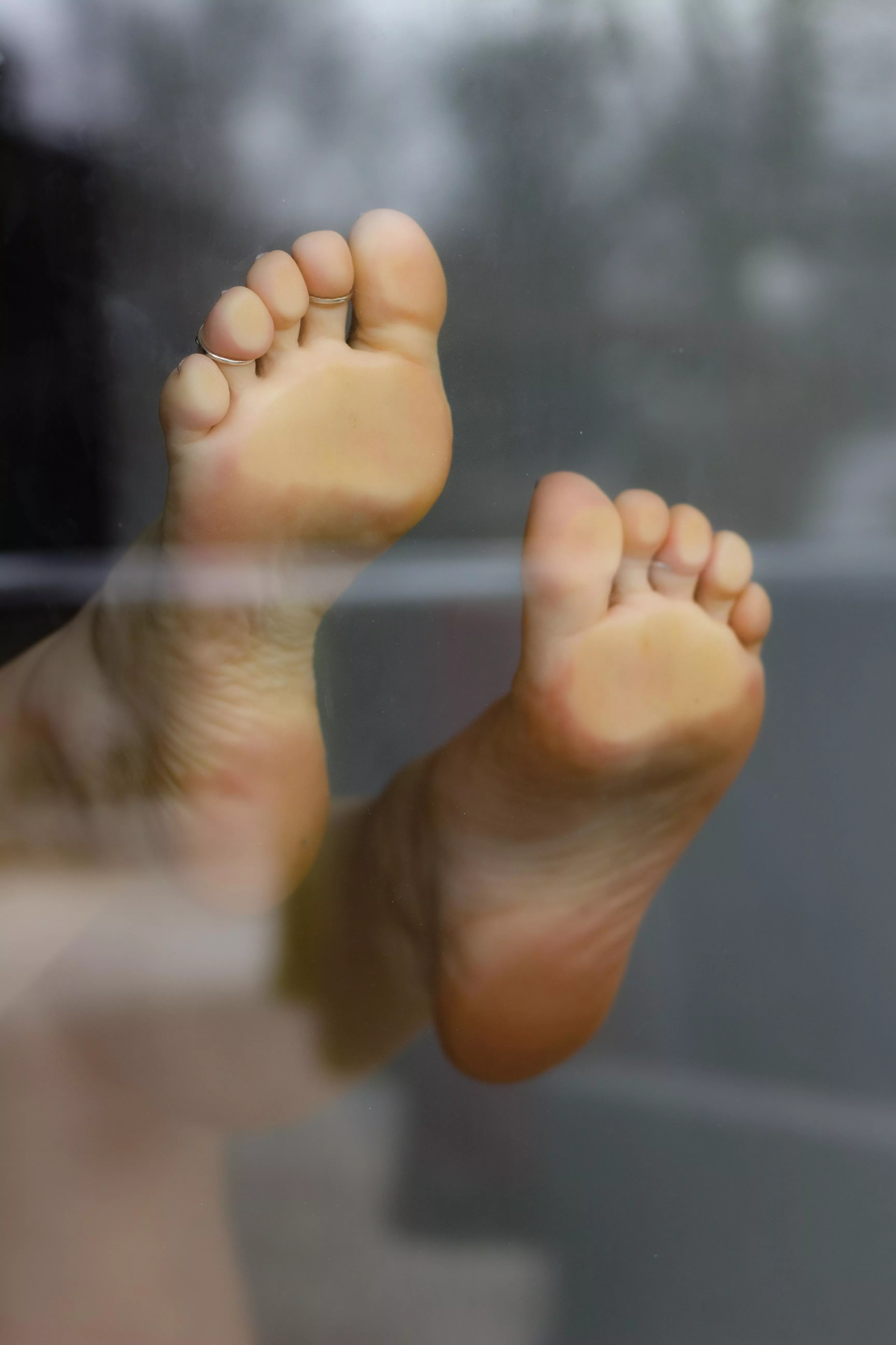 Soles on a window! posted by Cavalieri_feet