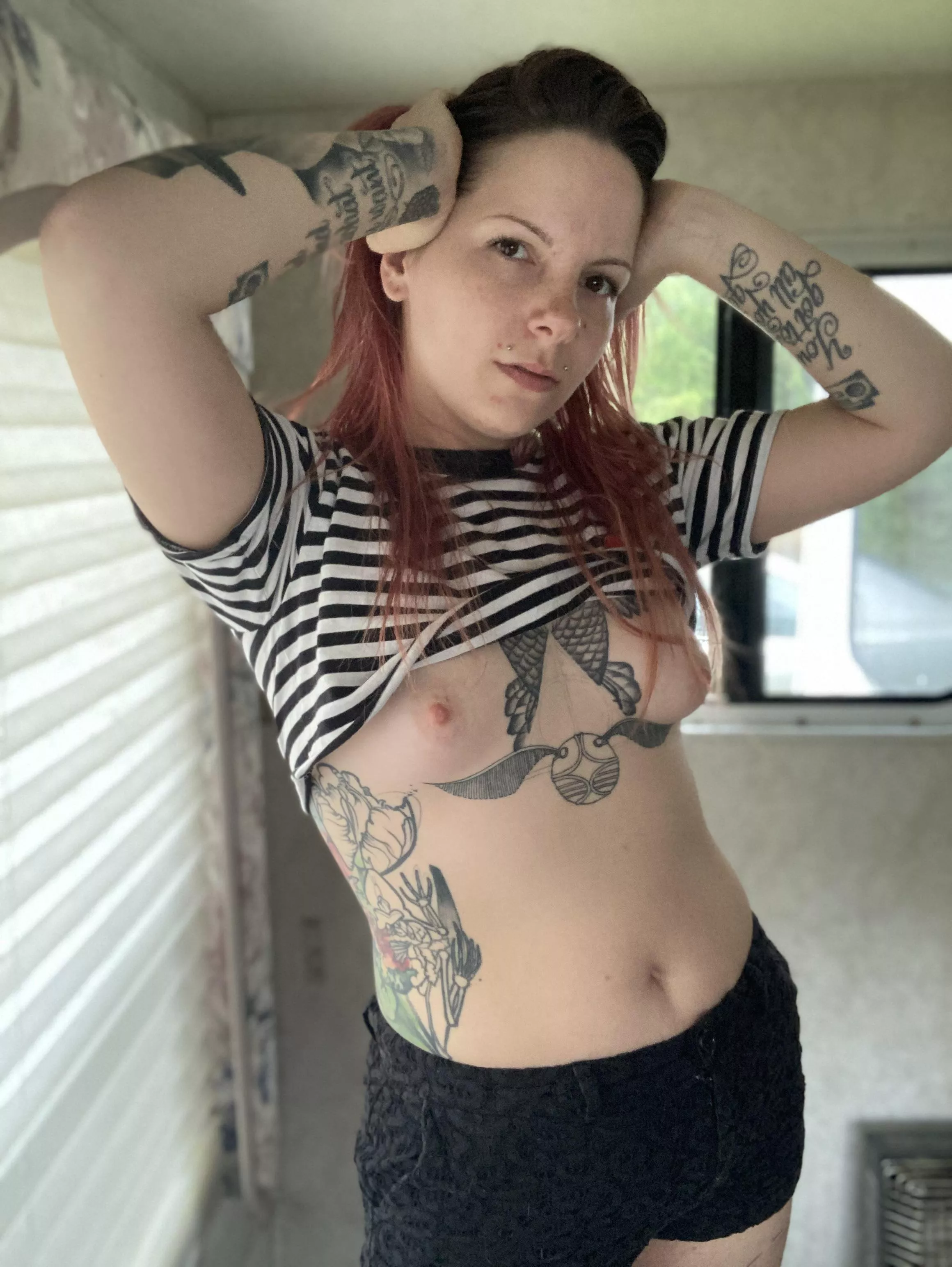 Some days I don’t like my small boobs, some days I do. Today I think they’re cute 🥰 posted by bobobobbiechuuu