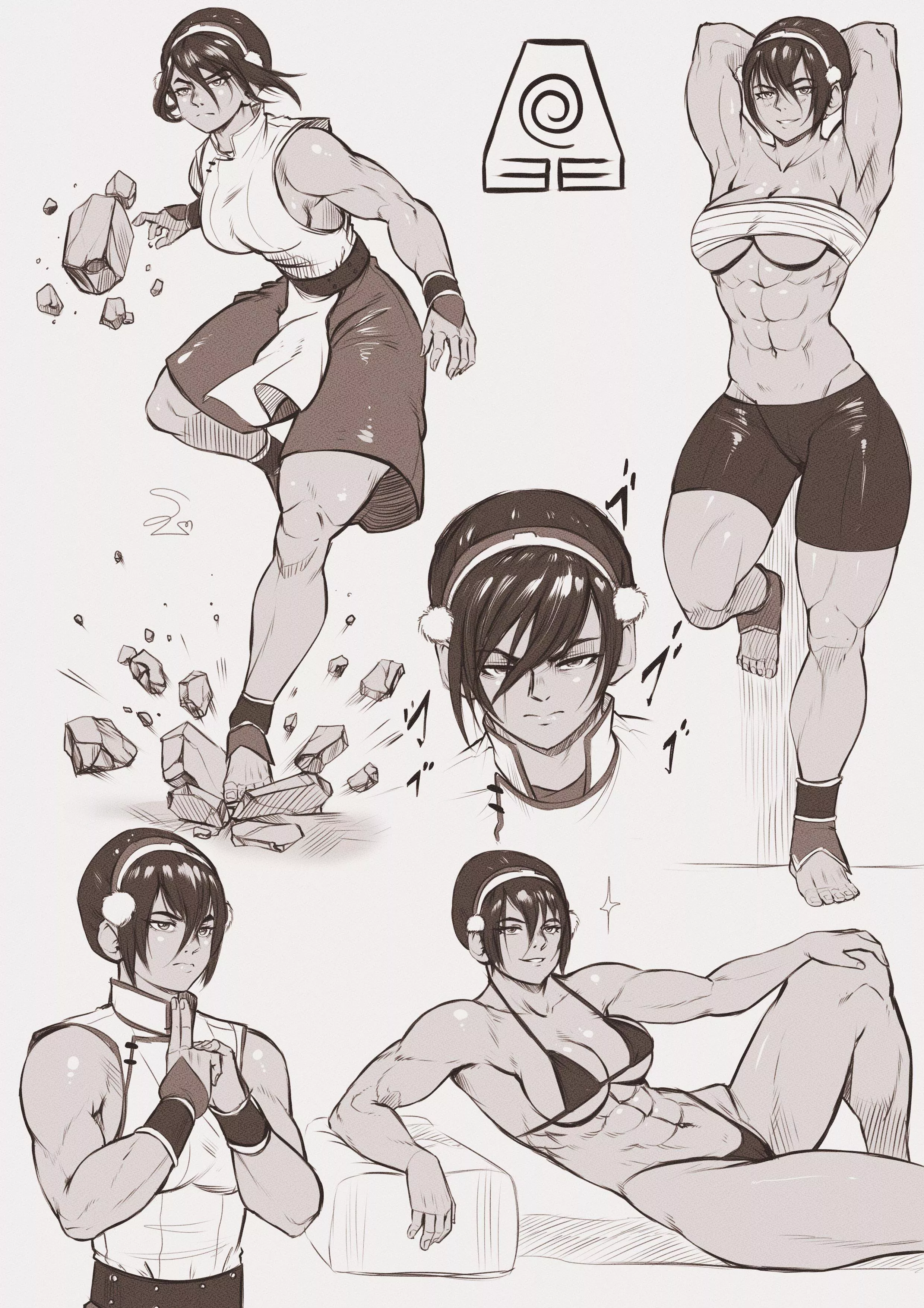 Some Toph sketches (@SpeedLOOver) [Avatar:TLA] posted by TheTMoneyMan