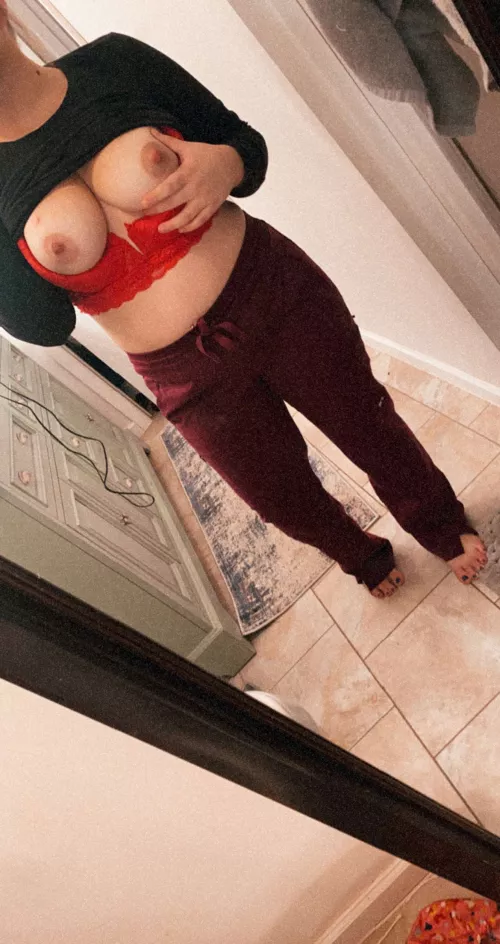 Sometimes I can't help but pull my shirt up, my bra down and flash you guys 😳😈 by RaelynnandKylie