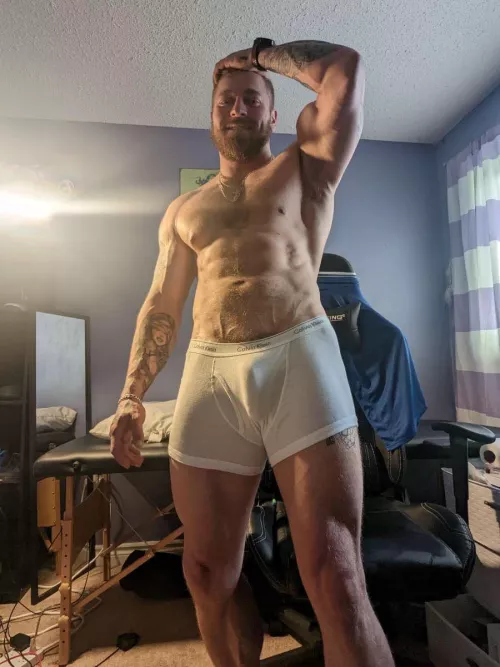 Sometimes it’s hard to hide the bulge 😜 by KingAtlas34