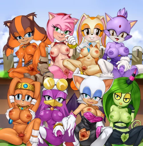 Sonic girls (10hmugen) by ObserveAndHerve