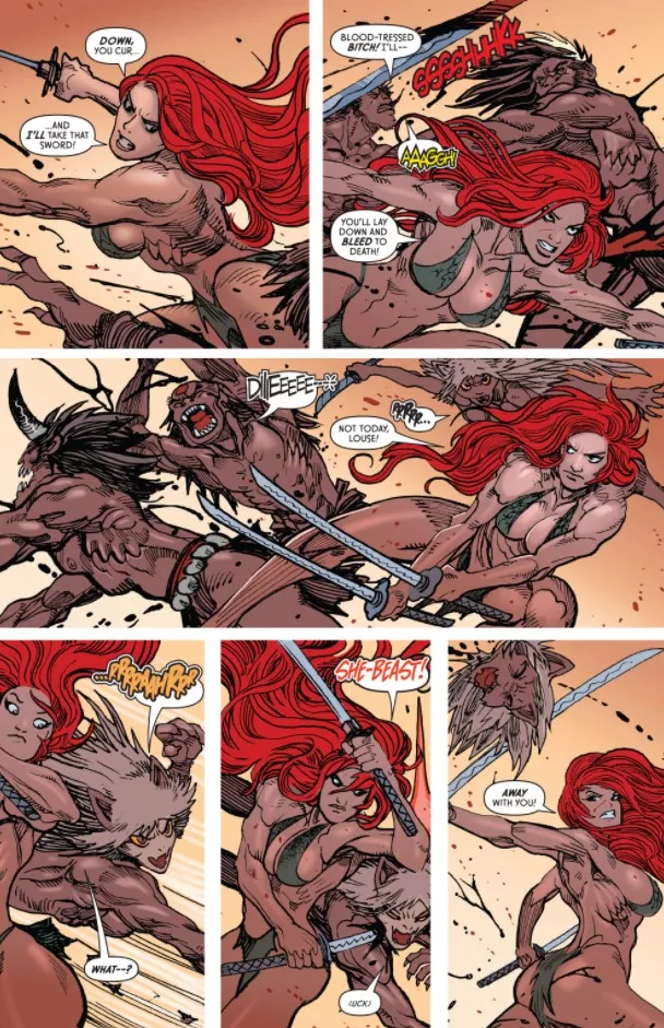 Sonya's Savagery [The Invincible Red Sonja #8] posted by lordhater1