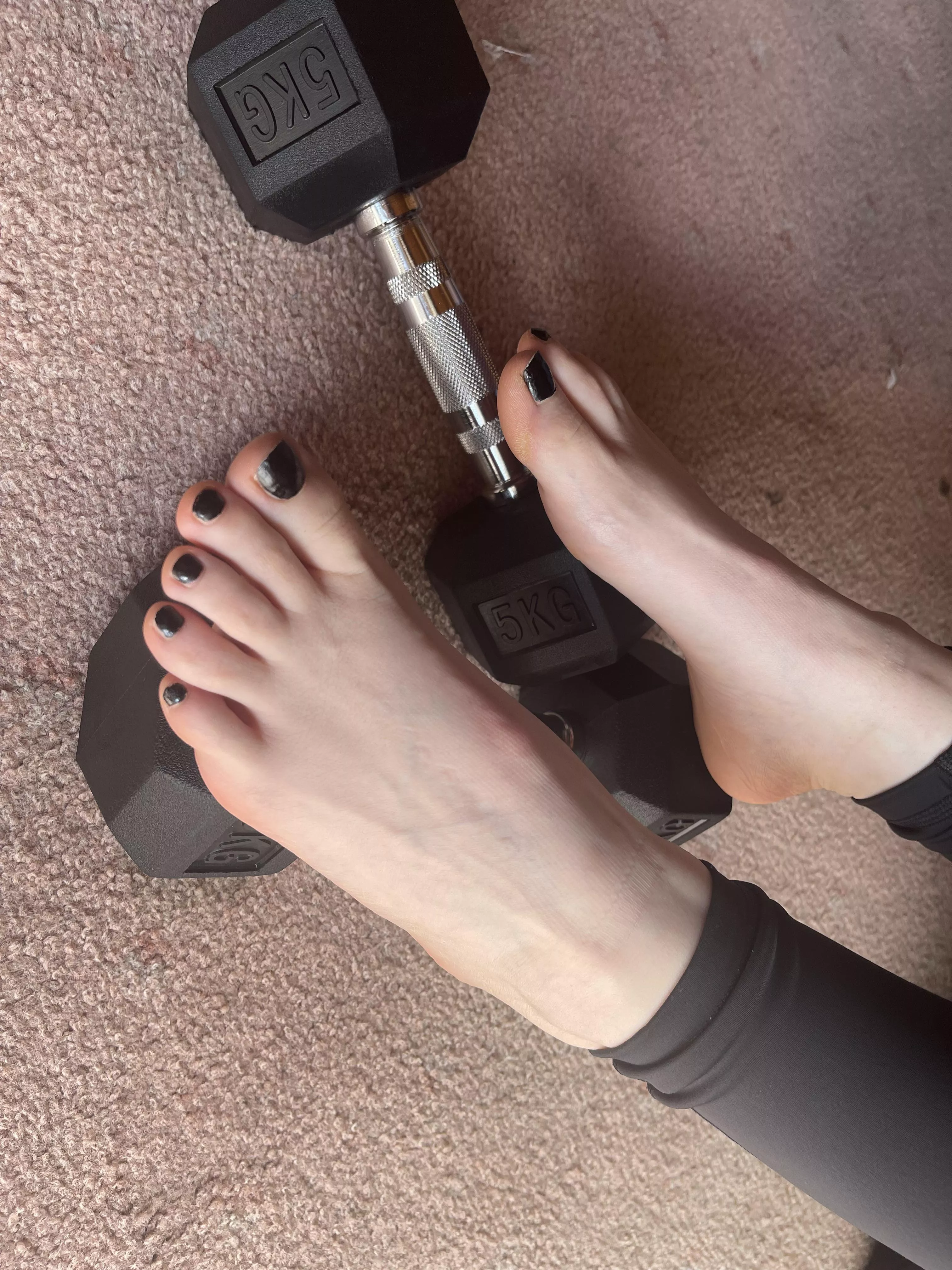 Sore feet after a workout. A foot rub would be nice 🙂 posted by ava_flower787