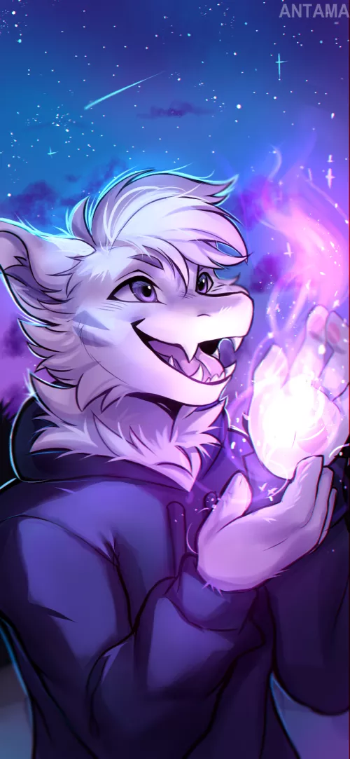 Sparkles of magic✨- Art by me @Furry_Angel18 by Antama_drawings