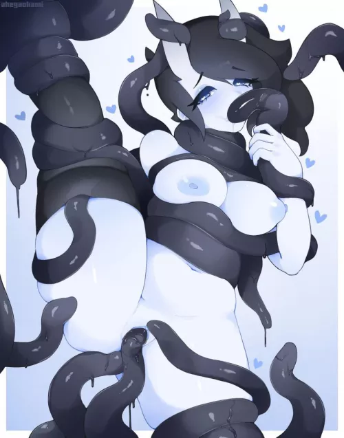 Spooky getting fucked by a tentacle monster. by Shnoaz