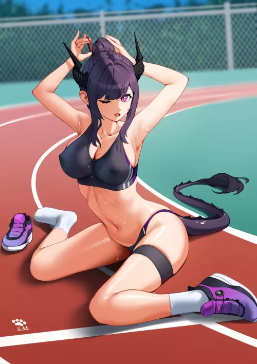 Sporty Dragon Girl (ETT) by HentaiGodGG