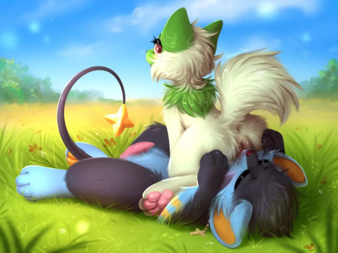 ♡Sprigatito and Luxray♡ ☆69☆ [MF] posted by kevin_okay