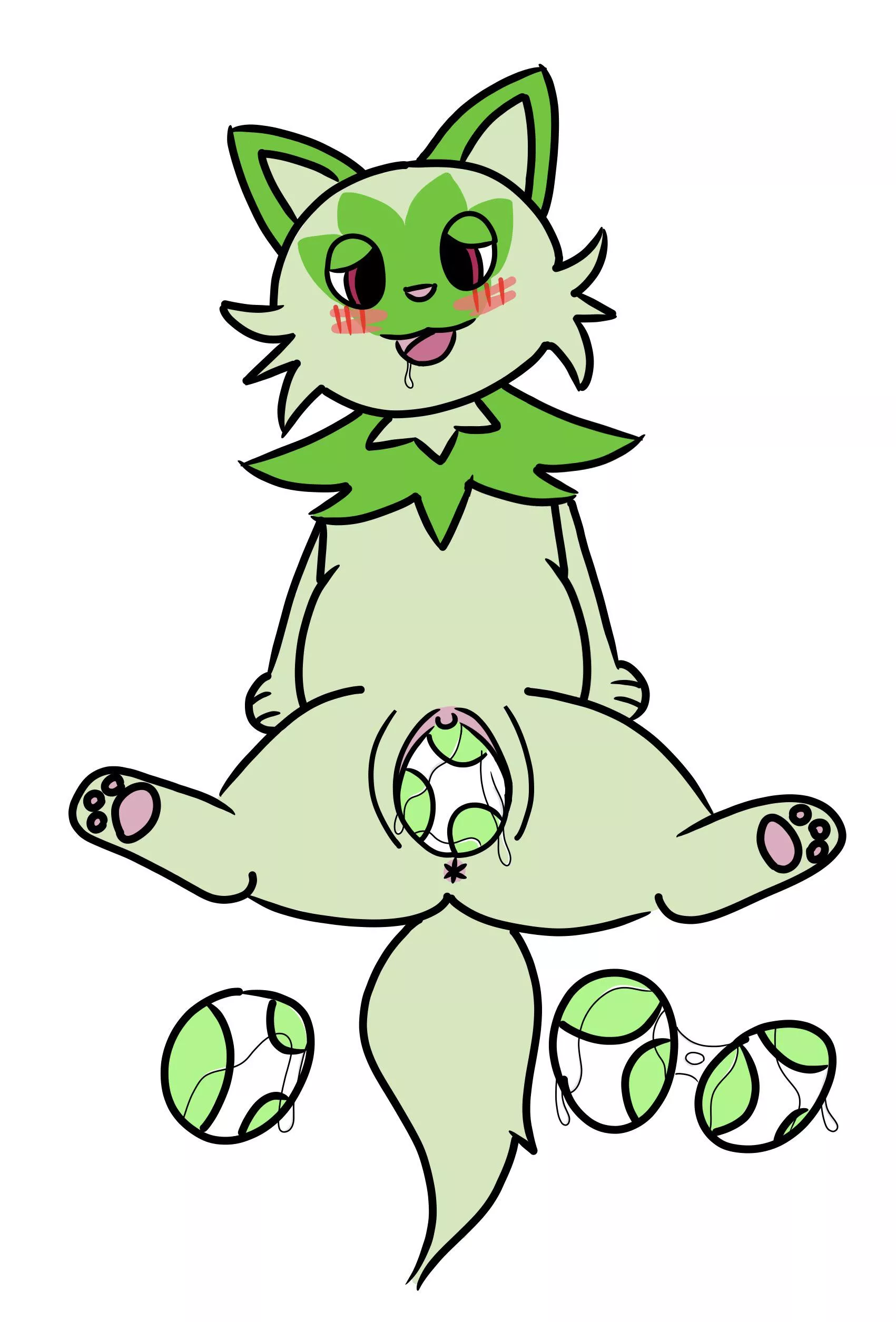 Sprigatito egg [f] by me posted by Mew_aka_Trupon