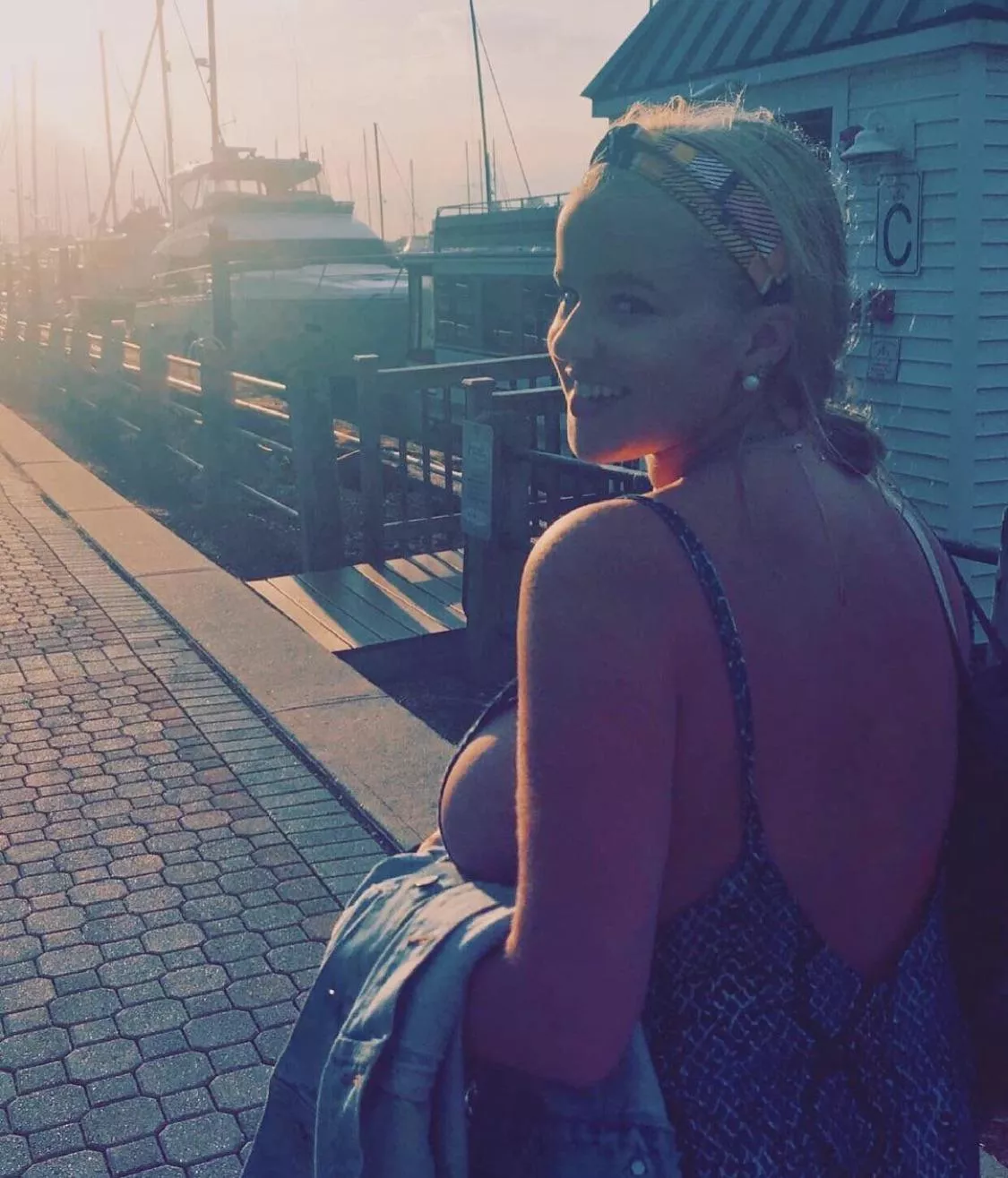 Stacked Friend Spilling Out the Sides of Her Dress posted by DylanBigDonker