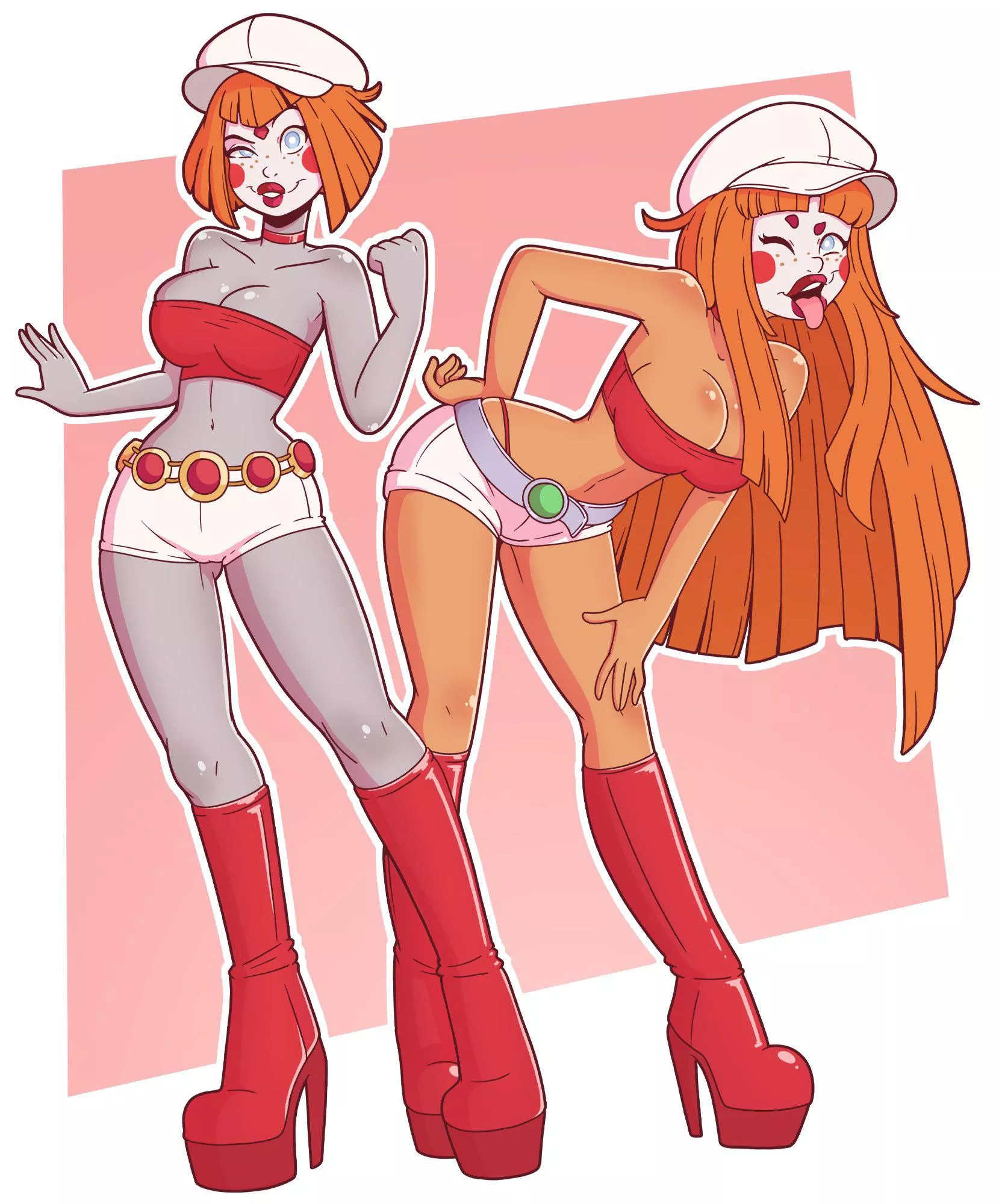 Starfire and Raven Clownification (WrenZephyr) posted by Equivalent_Major_532